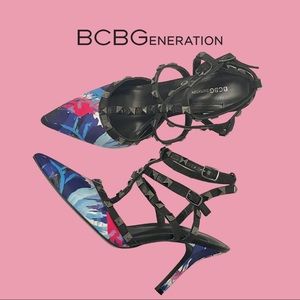 BCBGeneration Darron Heels Abstract Colors Size 8